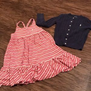 POLO Ralph Lauren girl’s dress & sweater - size 6